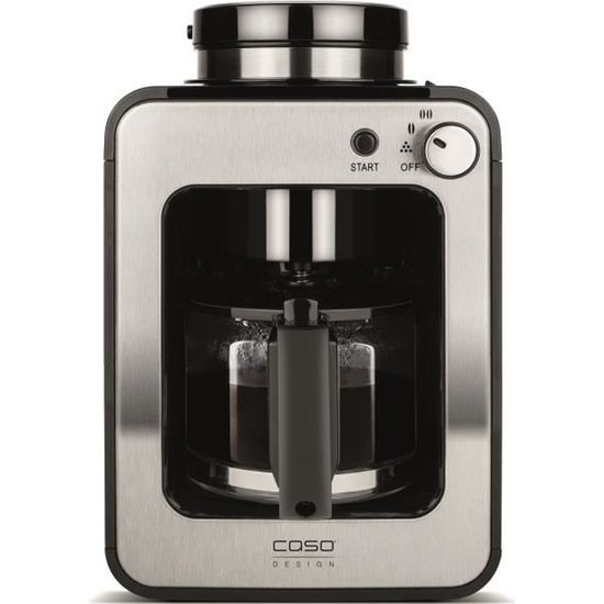 Cafetière filtre avec broyeur intégré Coffee Compact - CASO - Capacité 6 tasses - 600W - Sélecteur d'arômes