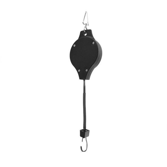 Kit 2 Poulies Rétractables Pour Plantes | Capacité 1-30 Kg, Corde 90 Cm, Crochets Plafond Inclus
