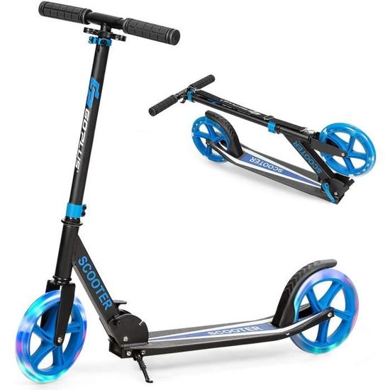 Trottinette Pliable EVO Pour Enfants Avec Roues Lumineuses - Guidon Réglable 75-80 Cm, Frein à Pied, Charge Max 50 Kg - 9