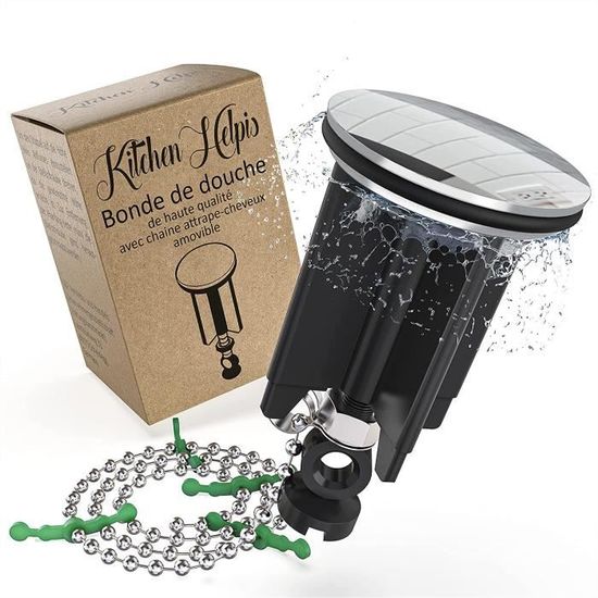 EMSea Lot De 4 Bouchons De Baignoire - Chaîne De Lavabo - En Acier Inoxydable - Accessoire De Rechange Pour Cuisine, Salle De Bain - Argenté - 60 Cm
