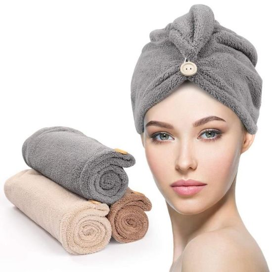 Cap Microfibre - Séchage des cheveux - Rose à prix pas cher Cap Microfibre - Séchage des cheveux - Rose à prix pas cher
