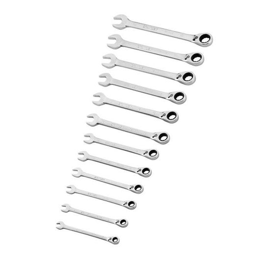 Jeu De 12 Clés Mixtes à Cliquet 12 Pans En Mm | Contact SAM Outillage
