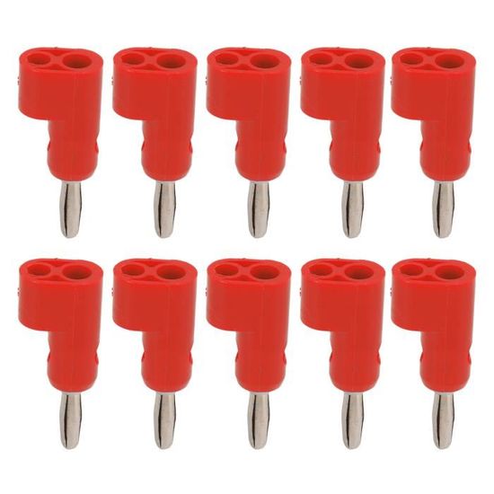 Fiches Bananes Cobee Lot De 10 - Connecteurs Haut-Parleur 4mm Plaqués Or - Pour Câbles 14-20 AWG