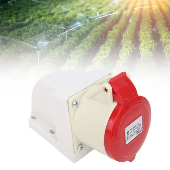 Prise Industrielle Kopp IP44 Rouge - 5 Broches 32A - 400V - Import Allemagne