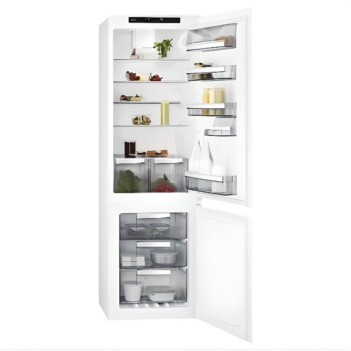 Refrigerateur congelateur en bas Aeg SCE818F6TS 178 CM Blanc