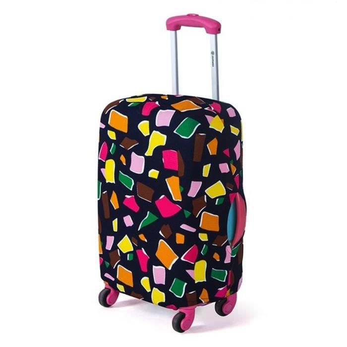 Durable confortable haute housse de bagage élastique de valise protectrice nouvelle-polygone coloré XL