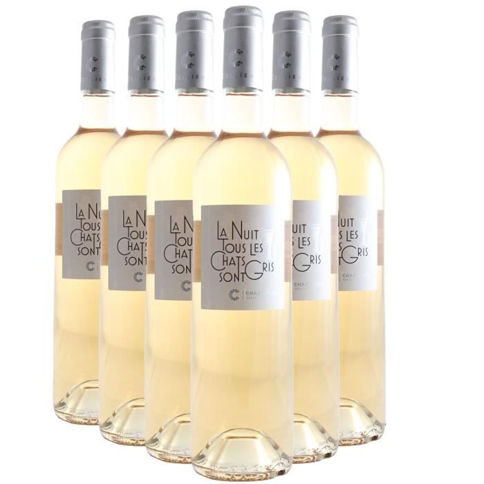 Gard La nuit tous les Chats sont gris Rosé 2021 - Lot de 6x75cl - Cellier des Chartreux - Vin IGP Rosé du Languedoc - Roussillon