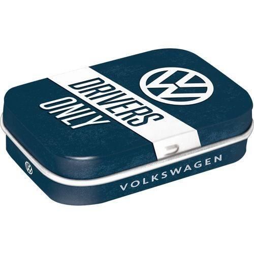 Boîte à pilules logo VW Volkswagen 'Drivers only'