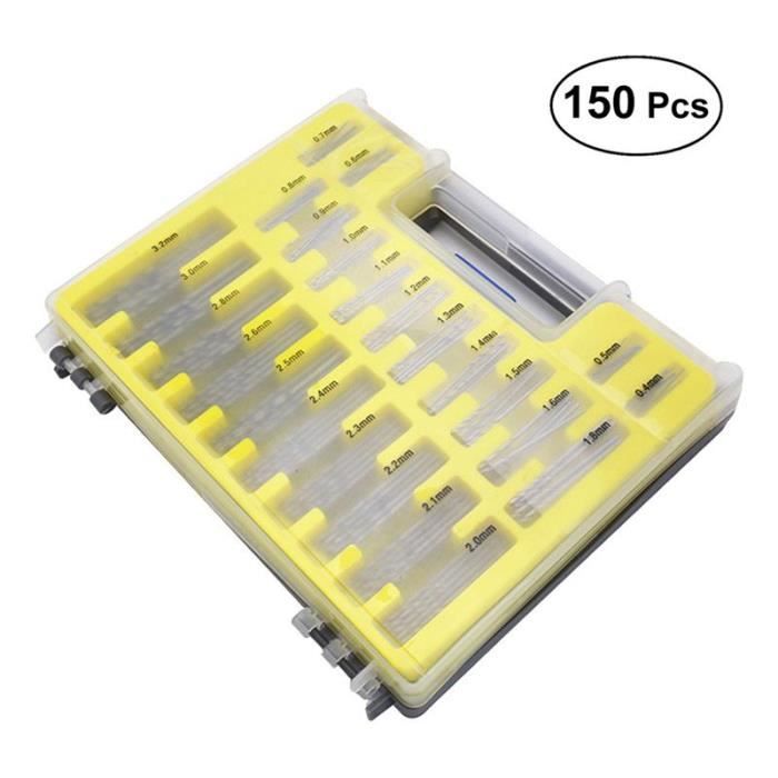150 pièces foret hélicoïdal HSS haute vitesse enduit précision acier foret ensemble pour plastique aluminium cuivre acier métal bois