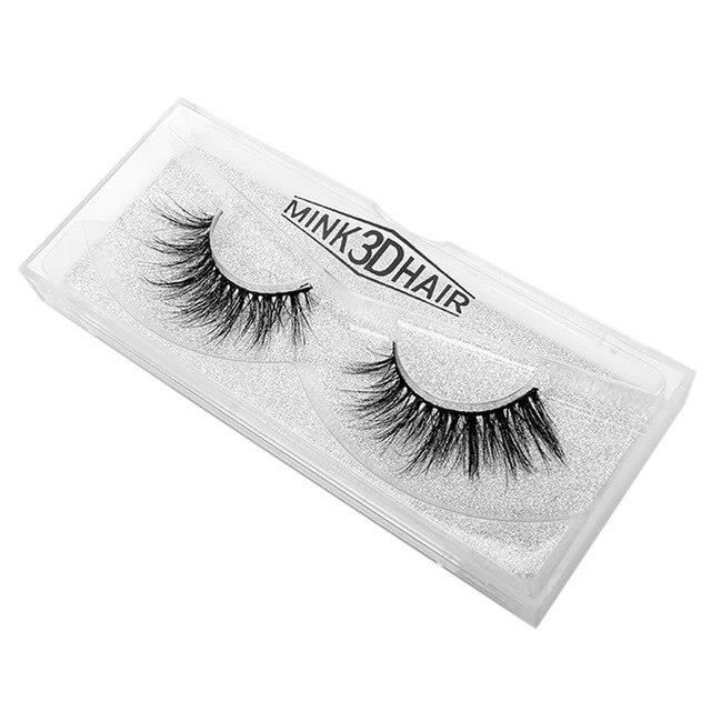 G1569 Nouveau 1 paire vison cheveux naturel épais maquillage cils faux cils mode cosmétique noir livraison directe 70925*as show