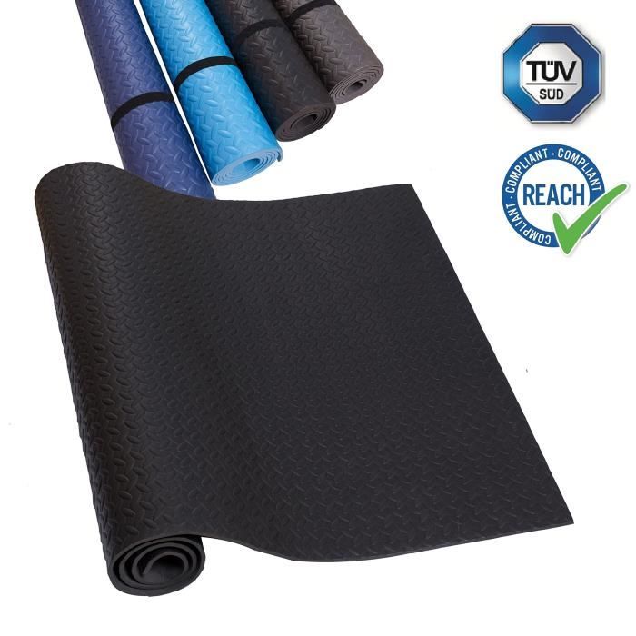 Eva Tapis Tapis de Course Bleu foncé Bleu Gris Noir Tapis de Yoga antidérapant & Isolation Acoustique - Tapis de Protection de So