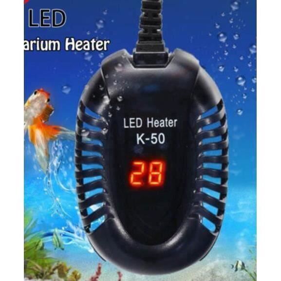 Chauffage K-50 Pour aquarium, Thermostat submersible pour chauffe-eau, LED Tige chauffante pour aquarium, Digital Plug US Plug 25W
