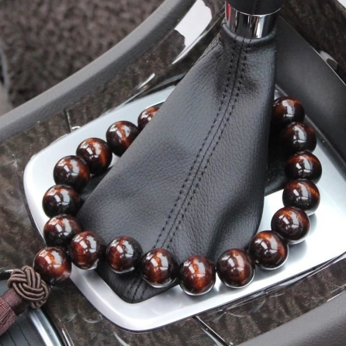Accessoires auto intérieurs,Décoration de rétroviseur de voiture en bois, perles de bouddha, pendentif pour volkswagen golf 6 mazda