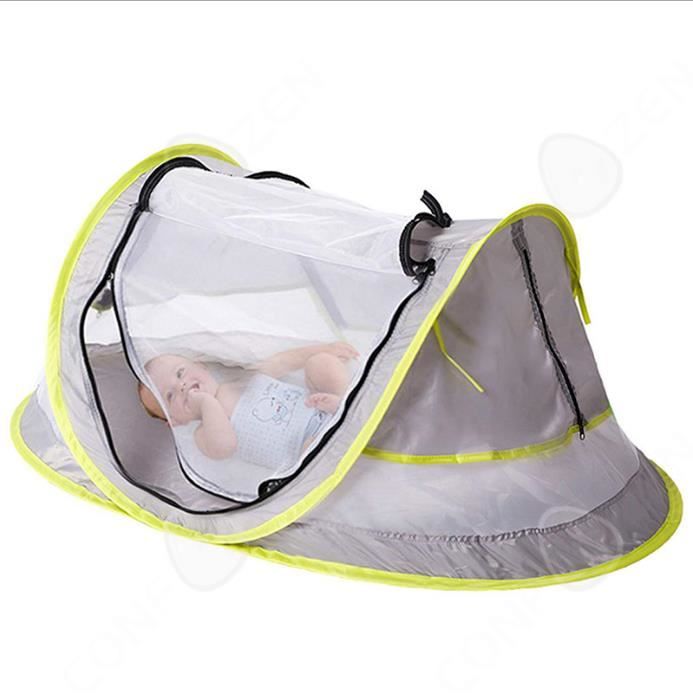 CONFO® Pare-soleil de berceau pour enfants de plage mobile pliable de tente de moustique de bébé anti-ultraviolet