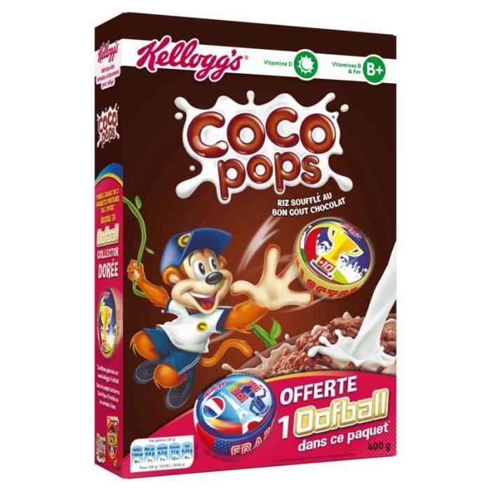 Céréales riz soufflé chocolat 400G Coco Pops