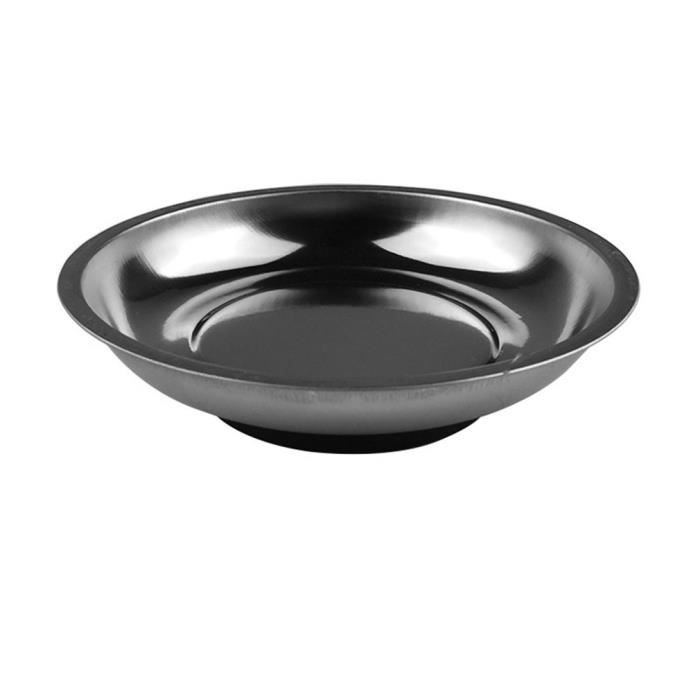 Cercle Pièces magnétiques Bol en acier inoxydable Plateau boulons écrous Vis pièce Bac-argent