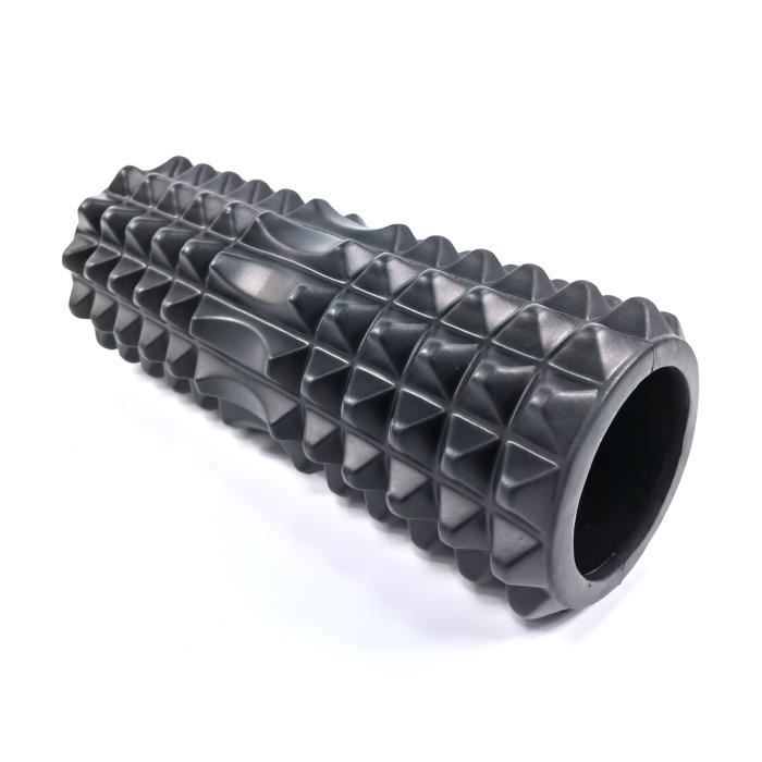 Rebecca Mobili Foam Roller Rouleau Mousse Pvc Noir Massage Musculaire 33x14x14