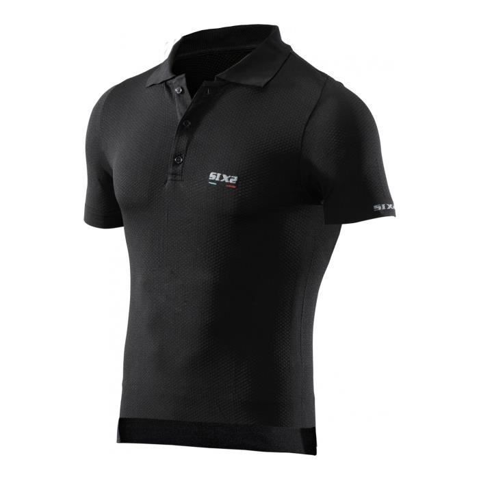 SIXS - POL1 - Polo manche courte - Noir - Unisex