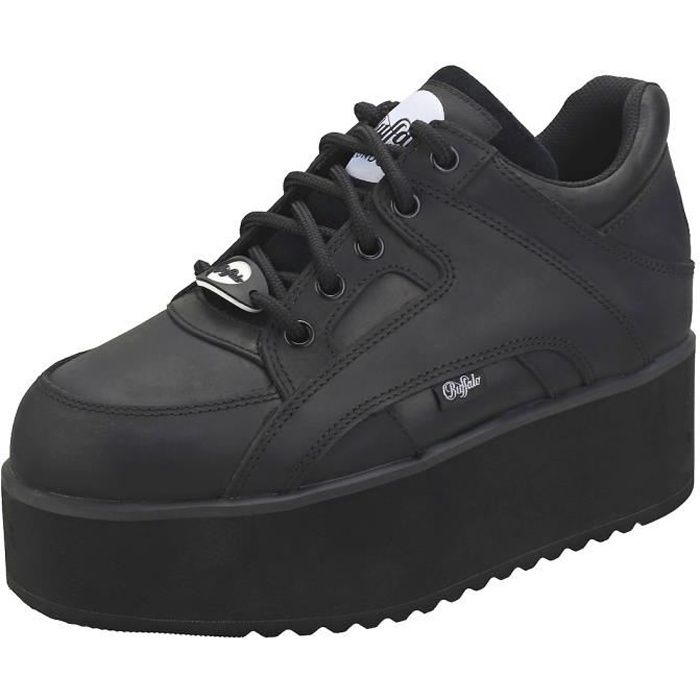 Baskets - Buffalo - London 1330-6 Nubuck - Femme - Noir