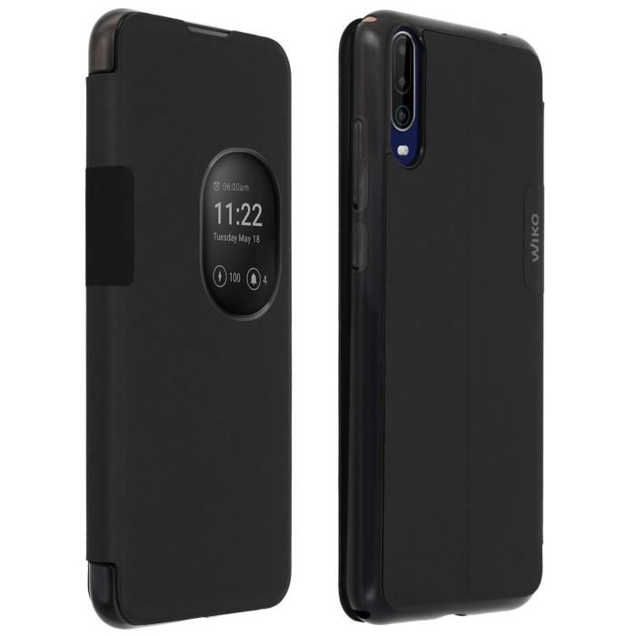 Housse Wiko View 4 Fenêtre Tactile Support Vidéo Smart Folio Original Wiko Gris