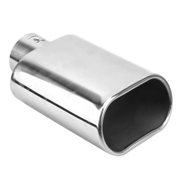 DZ17374-Embout d'échappement de voiture Le tuyau d'échappement arrière universel embout la couleur de chrome d'entrée de l'acier