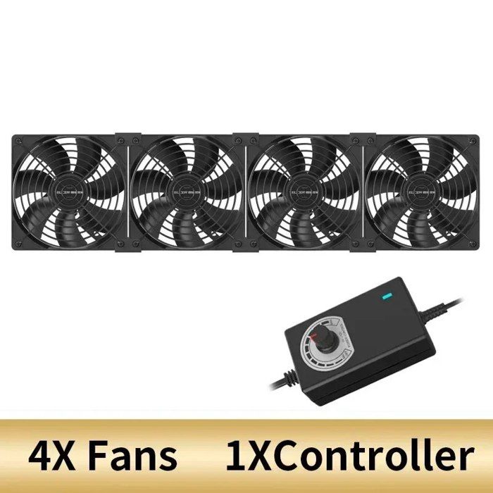 Ventilateur PC Serveur 220V – 6 X 120mm – 3000 RPM – Pour Refroidissement Mining (neuf)