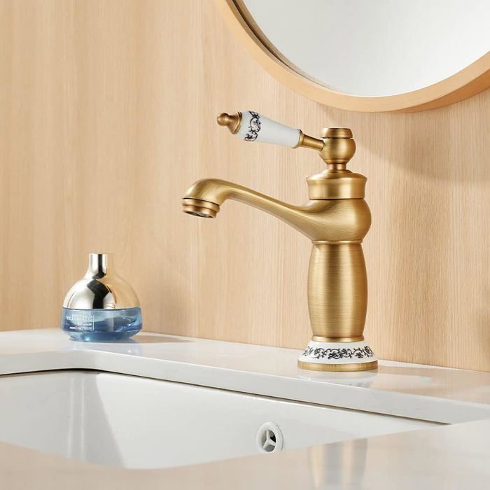 Robinet Salle Bain Mitigeur Lavabo Poignée Unique Robinet Lavabo Salle