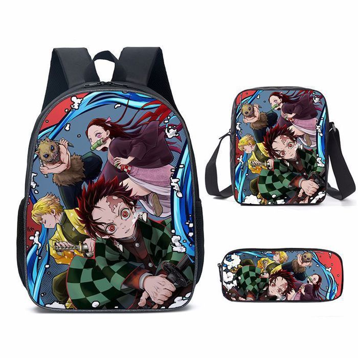 DEXNEL Lot De 3 Sacs à Dos École Papillons Avec Boîte à Déjeuner Et Trousse - Ensemble Cartable Noir Motif Papillons Pour Enfants
