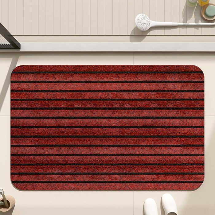 Lot De 3 Pièces Tapis De Bain Doux Contour WC Arc Décoratif Absorbant