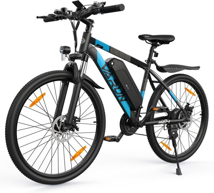 Vélo électrique 27,5 pouces, VTT électrique 250W avec batterie amovible 48V13Ah, 21 vitesses, autonomie jusqu'à 100KM