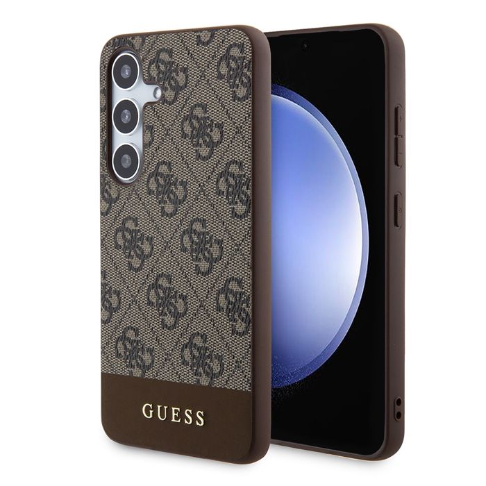 Coque de téléphone Guess 4G Bottom Stripe Samsung Galaxy S24+ Protection chocs et rayures