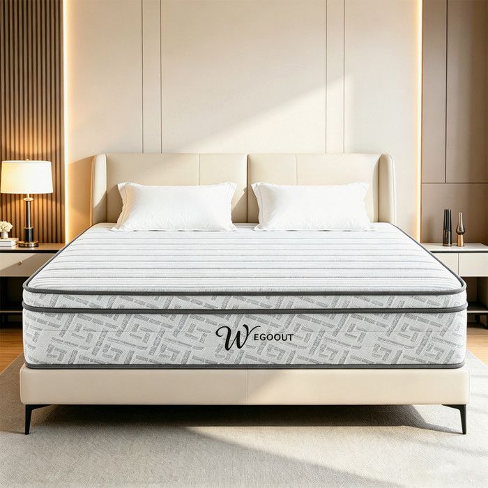 Matelas 140x190 cm - Très épais 30 cm - luxe - Ressort Avec mousse à mémoire de forme et Blue Latex Respirant confortable Ergono