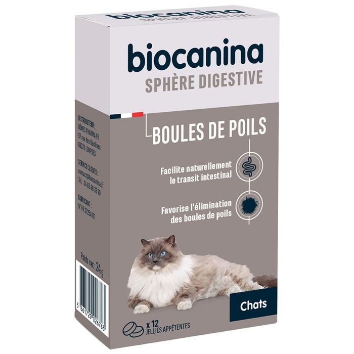 Comparer les prix de BIOCANINA DIGESTIVE Chat Anti- Boules de Poils Boîte de 12 Jellies Appétentes