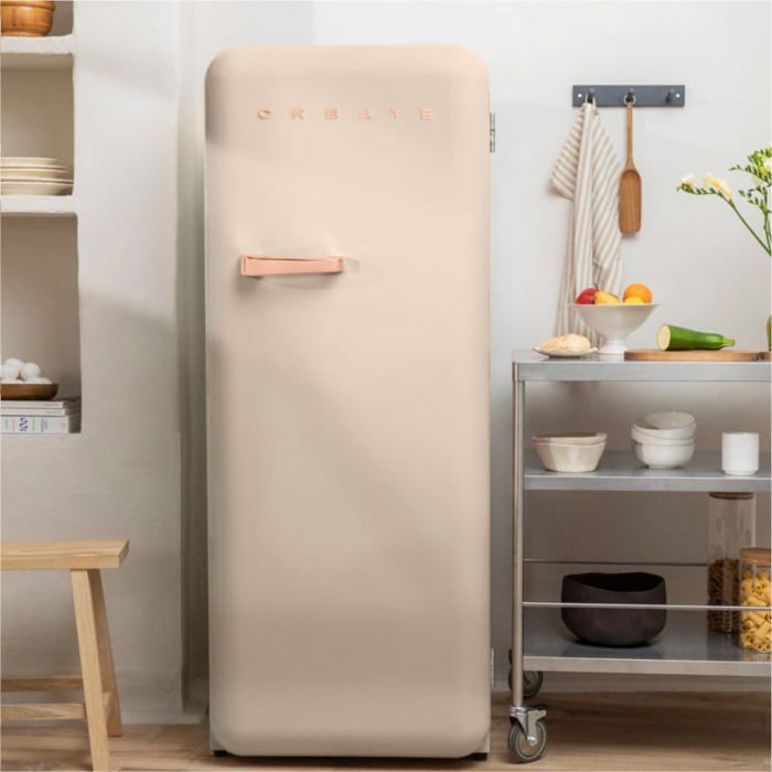Réfrigérateur rétro - Create - 281L - Esthétique années 50 - Grande capacité - Fonctionnel