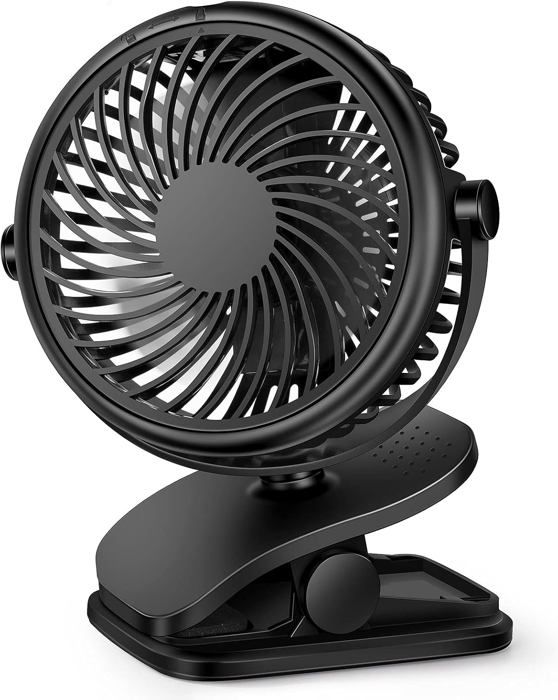 Ventilateur de bureau USB rechargeable pour poussette : ventilateur à clip pour bébé ventilateur de bureau portable à batterie - La Ruche Globale