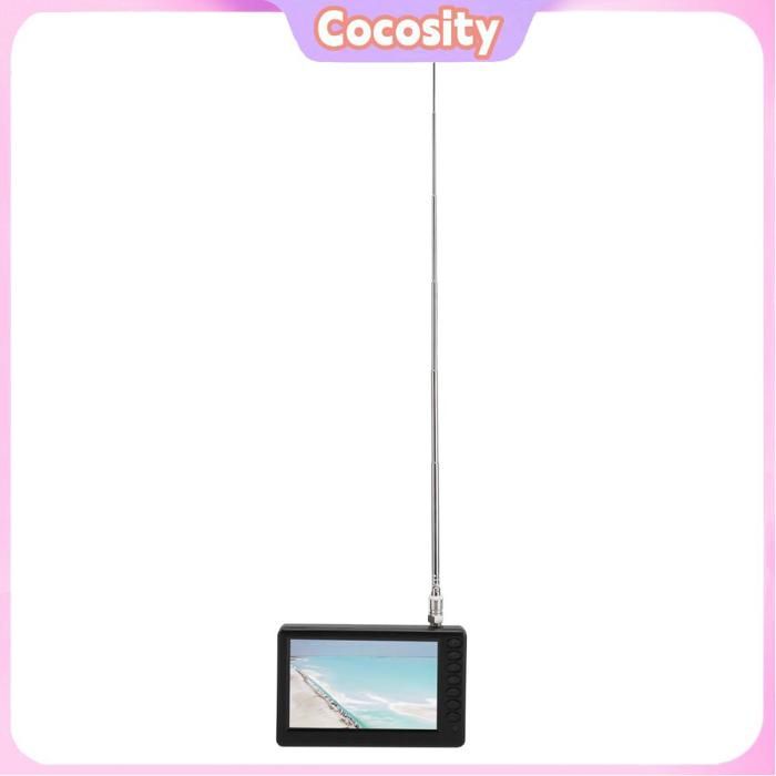 Cocosity TV portable de 5 pouces Téléviseur Portable 5 Pouces avec Support Mini Télévision Numérique Rechargeable son support