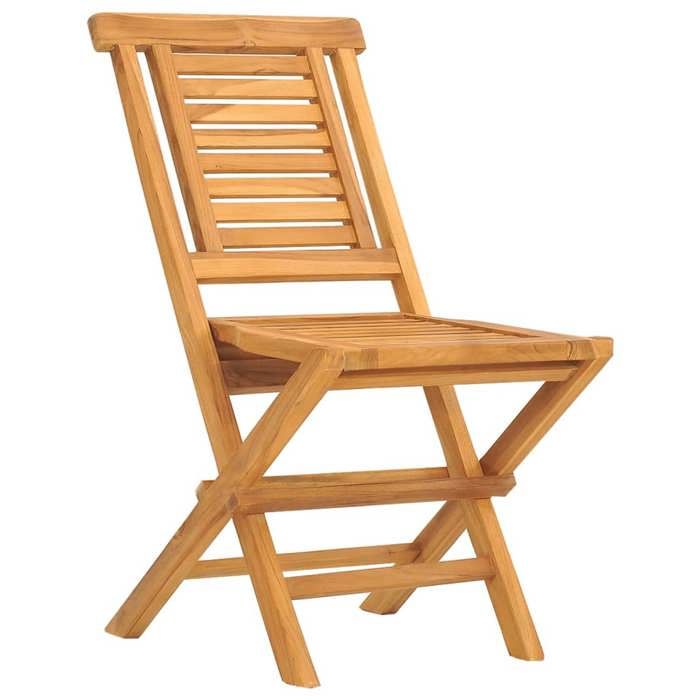 SWEETY Chaises de jardin pliantes lot de 4 - 47x63x90cm bois massif teck - anticorrosion - 29.68kg CJ2579