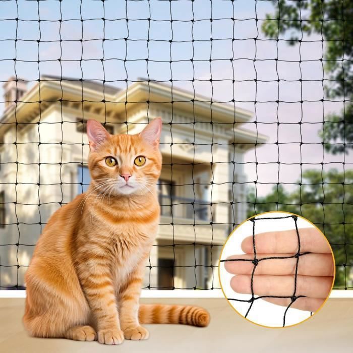 Meilleurs prix pour Filet Chat 7.5x15m Filet Protection ChatGrand Filet Anti Oiseaux Protection Fenetre sans Percer pour Balcons Te FILET DE PROTECTION