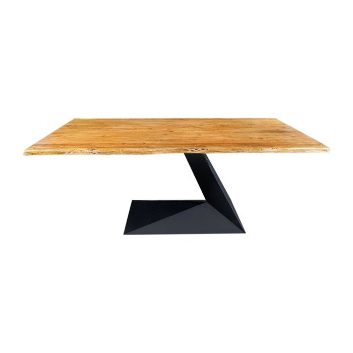 Table ARKAYA – Rectangulaire 200 cm – Bois massif et métal – Style industriel