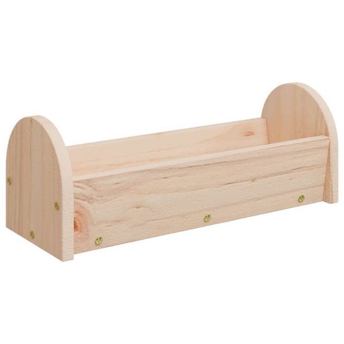 ANIMAL® Moderne Mangeoire à foin pour lapins 28x10x10 cm bois massif de sapin
