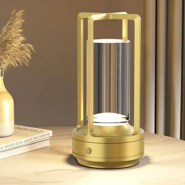 DRE-2000mAh lampe de table sans fil rechargeable usb lumiere bureau LED tactile 3 températures de couleur luminosité réglable