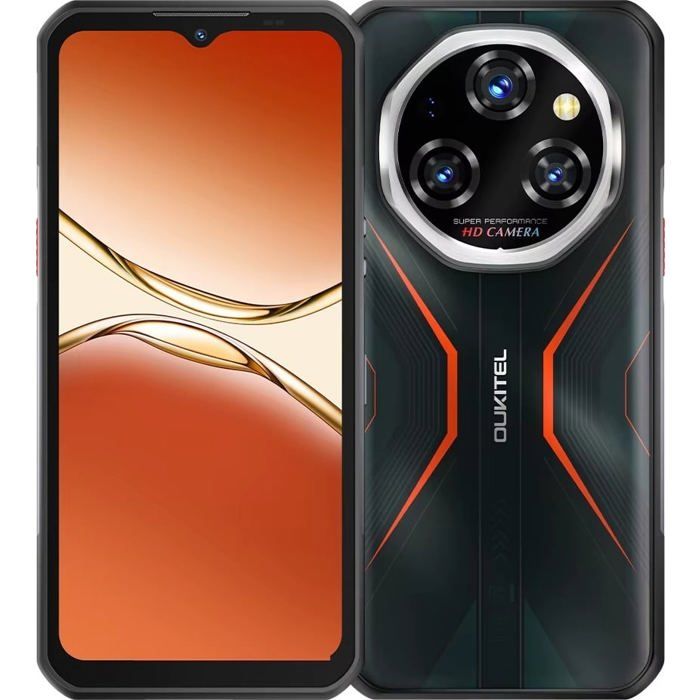 Oukitel WP55 Smartphone robuste 12Go/256Go - Écran 658 108MP 11 000mAh NFC IP68/IP69K