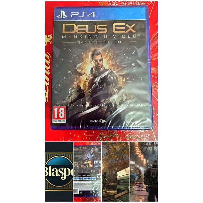 Square Enix Deus Ex Mankind Divided – Day One Edition – Jeu PS4 – Action Rpg – Pegi 18