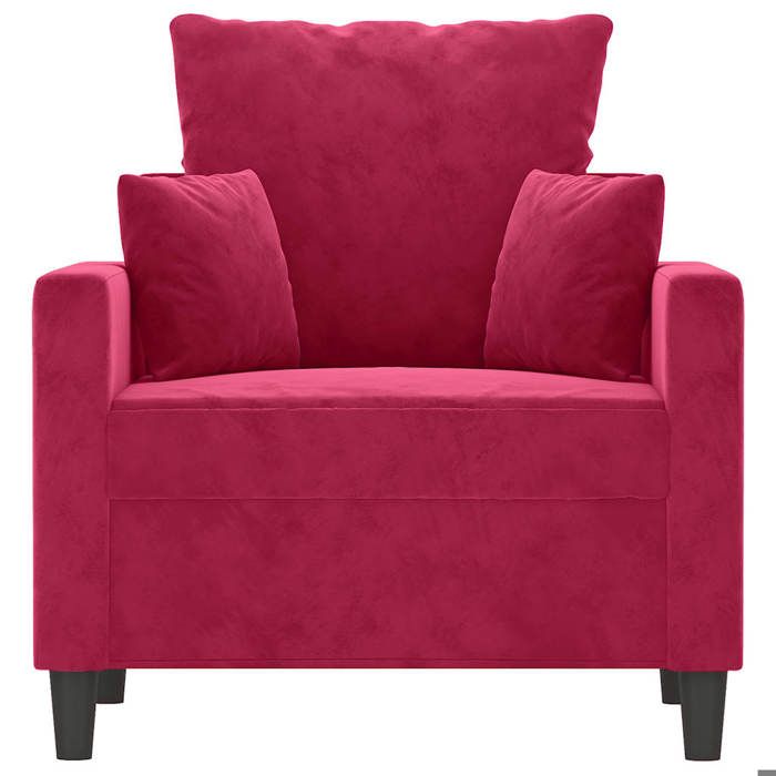 Promo 20261 pcs Fauteuil simple - adulte/enfant - SARAZYJ - Meuble de salon - Rouge bordeaux 60 cm Velours - S9700620