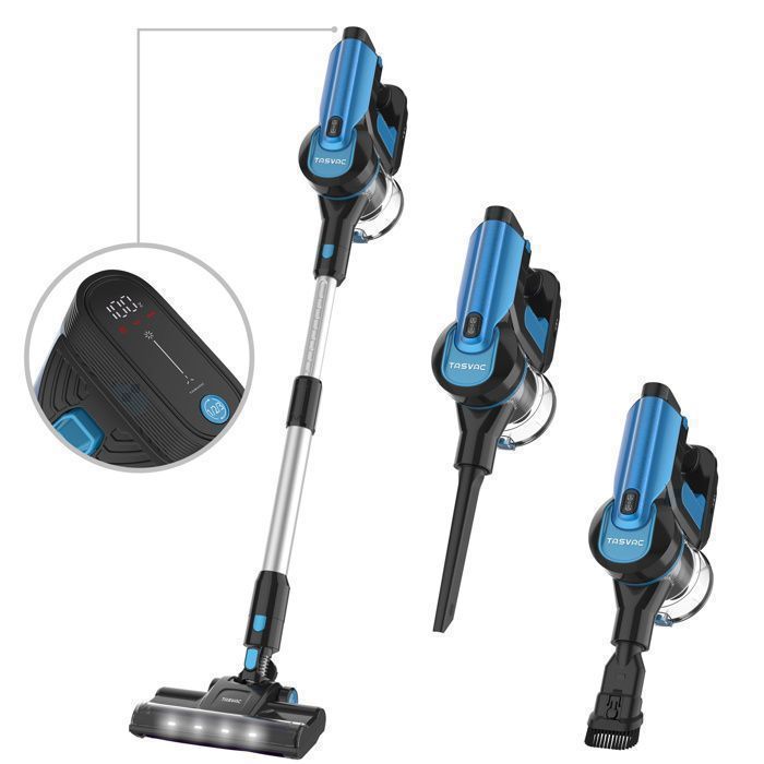 Aspirateur sans fil EDENDIRECT 23 kPaavec phares LEDautonomie de 50 minutes260 wattsbleupour les tapis et les parquets