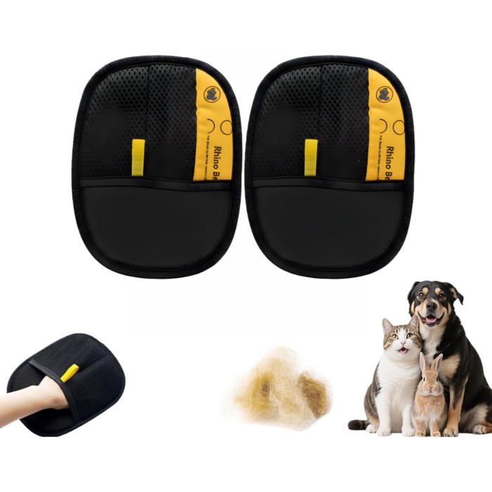 Animouf Gantitouf Gants De Toilettage Pour Animaux – Brosse Double Face Réutilisable Pour Poils De Chat Sur Canapé