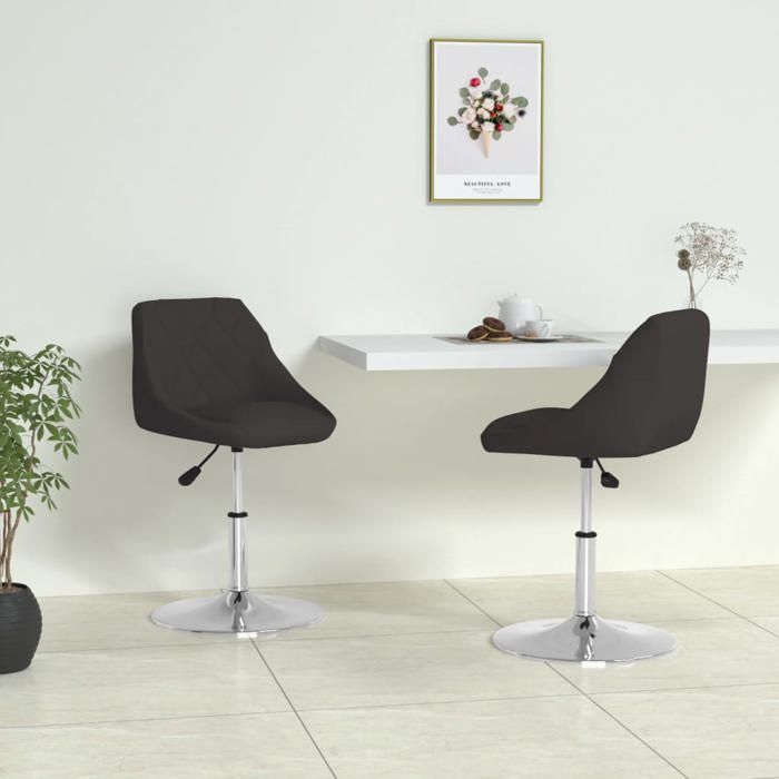 2 PCS Chaises de cuisine Noir - Magnifique Chaises à manger Classique Pour salon noir similicuir 5301