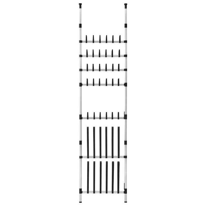 NEUF Meuble de rangement élégantabri de chaussures - Étagère à chaussures télescopique avec barres Aluminium FR00_67093209082