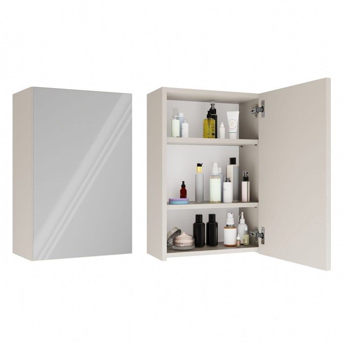 Pola 1dl - armoire de salle de bain suspendue avec miroir au-dessus du lavabo - 22x40x60 cm - kaszmir