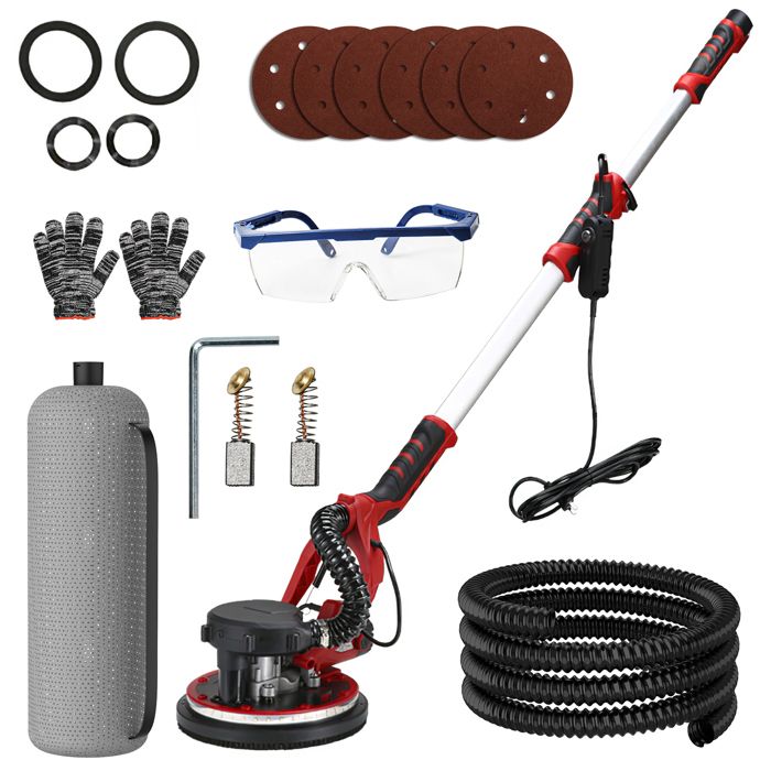 Ponceuse Girafe avec Dépoussiérage 1390W Professional Ponceuse Plaquiste 6 vitesses